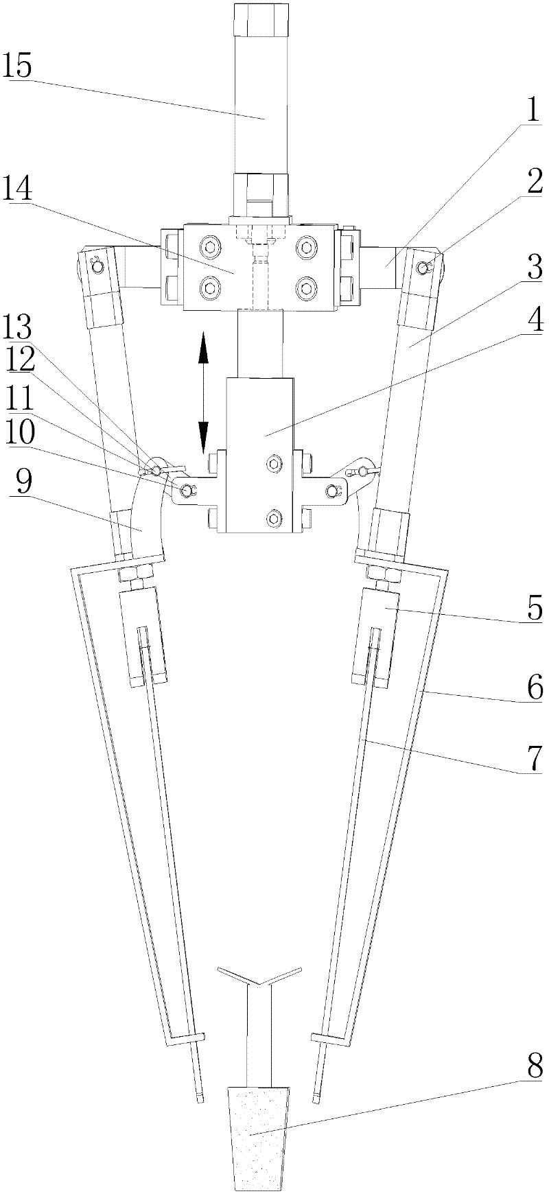 Executor for automatically clamping tail end