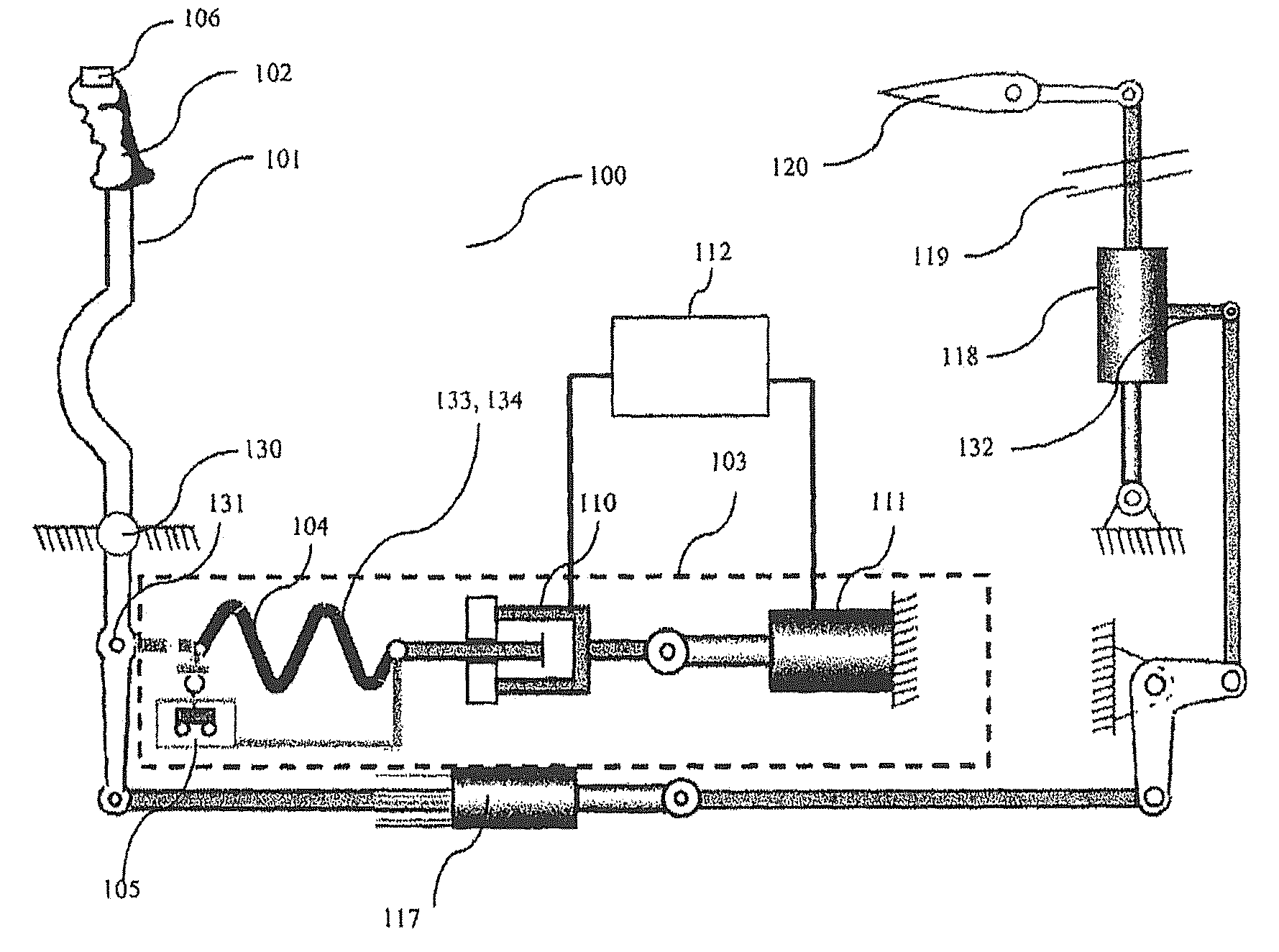 Device for switchable pilot control forces