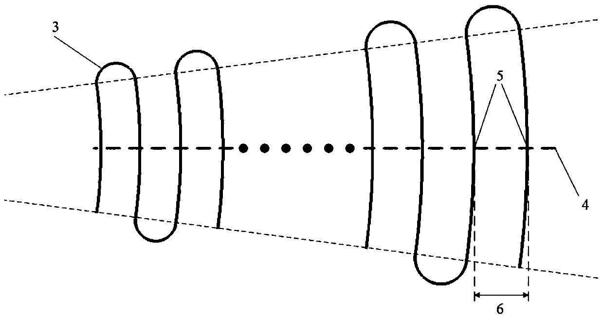 Correction angle logarithm zigzag waveguide slow wave device