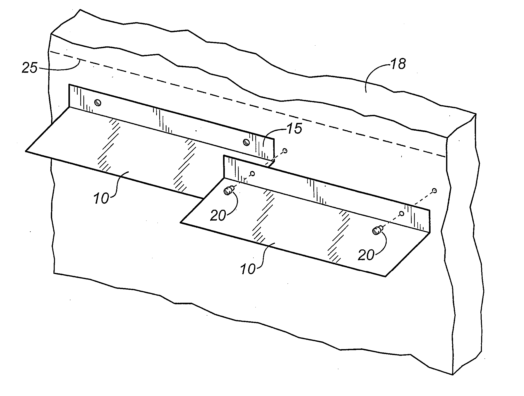 Method and apparatus for deflecting liquid from a foundation wall