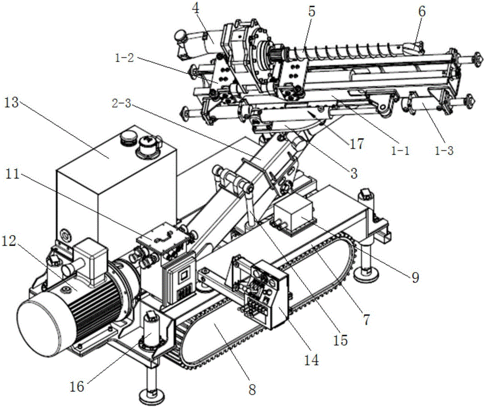 Omnibearing longhole drilling machine