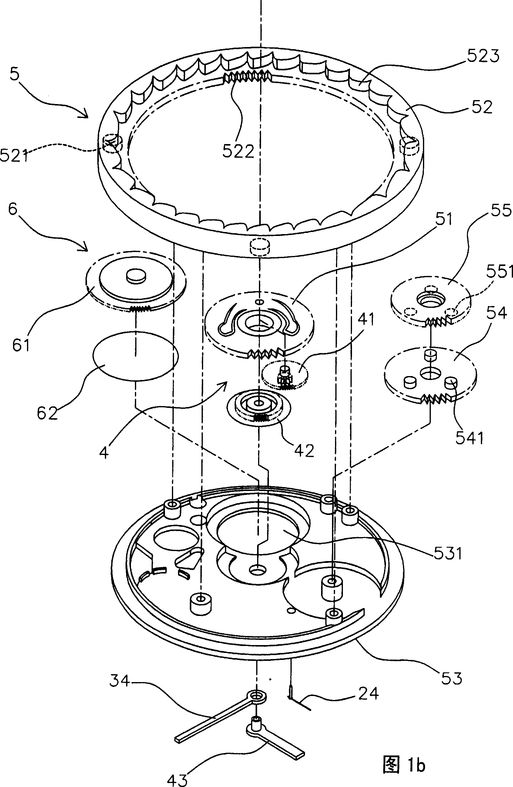 Timepiece assembly with world time zone display