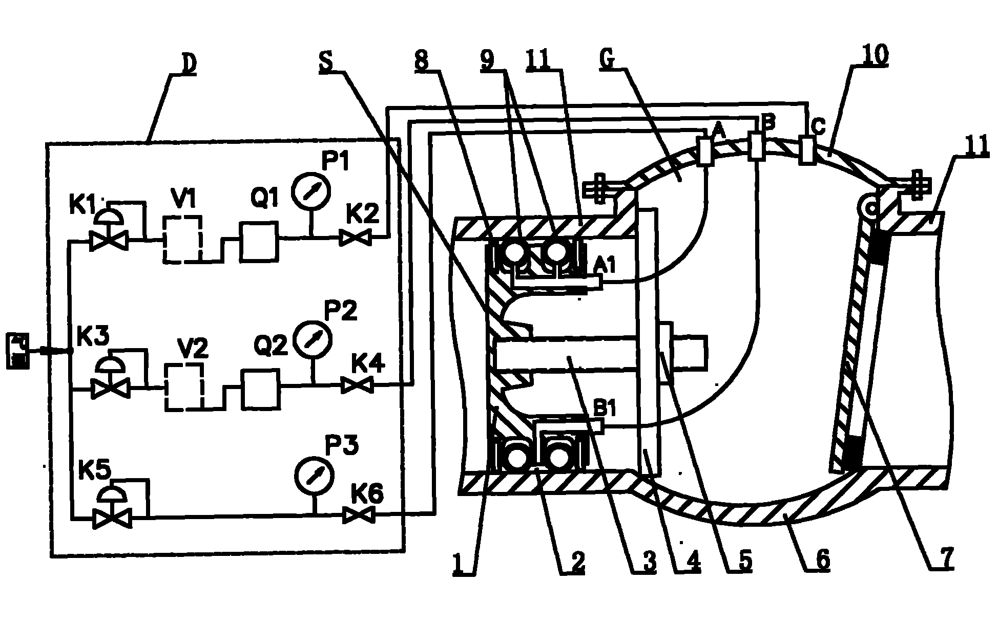 Equal-pressure virtual isolation check valve sealing test method and equipment