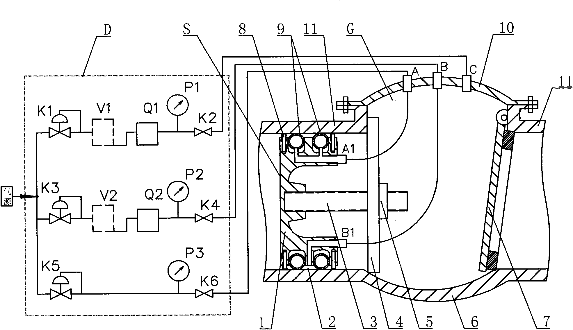 Equal-pressure virtual isolation check valve sealing test method and equipment