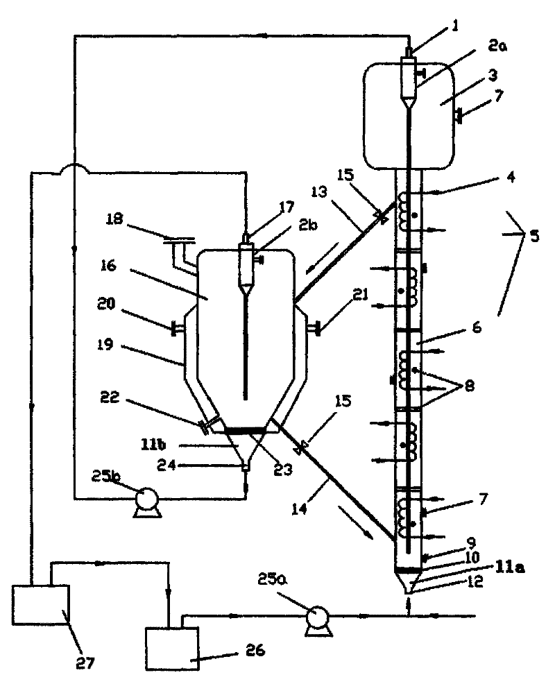 Device for preparing chlorinated polyvinyl chloride by gas-solid phase method and method thereof