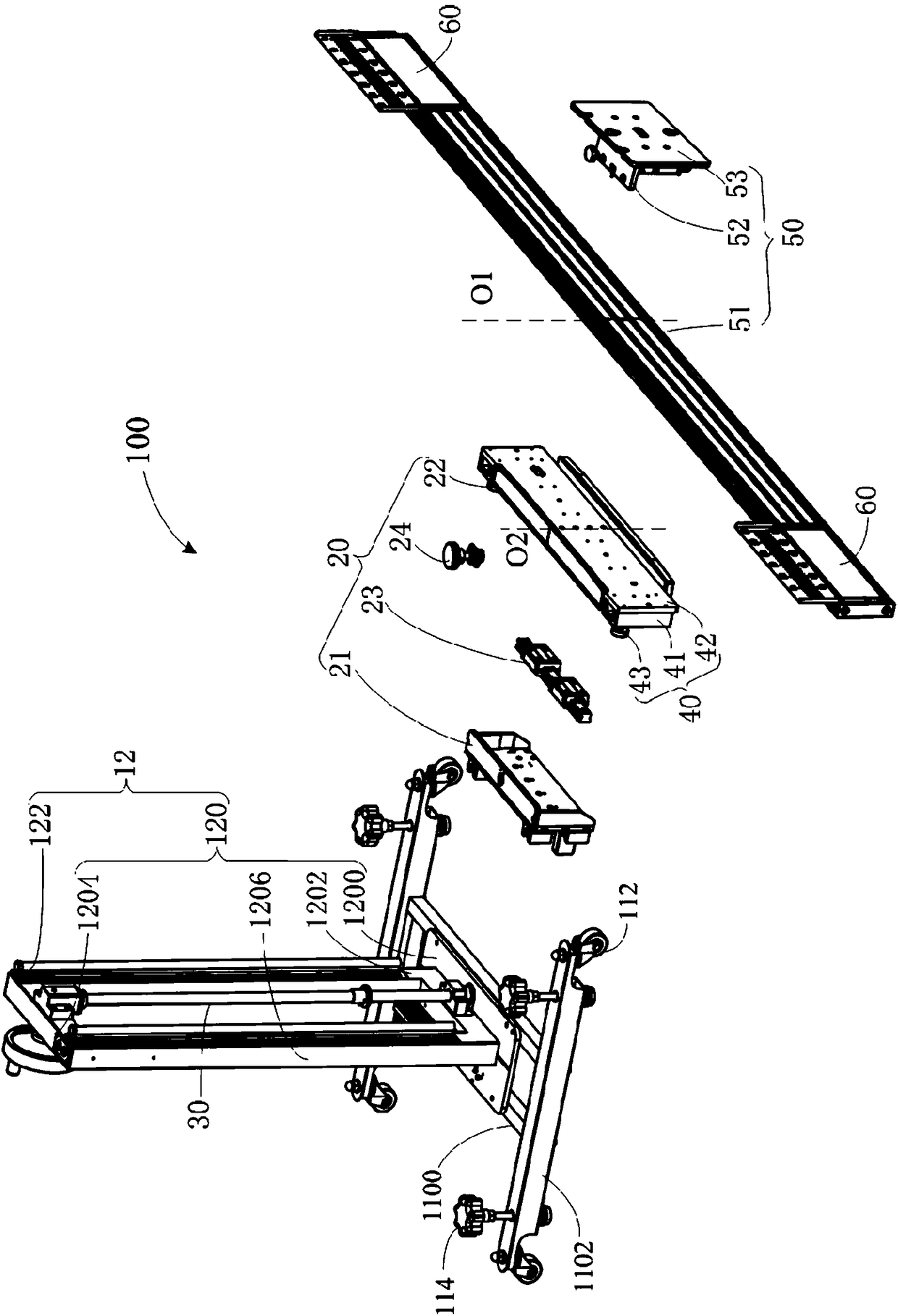 Clamping device and vehicle calibrating equipment