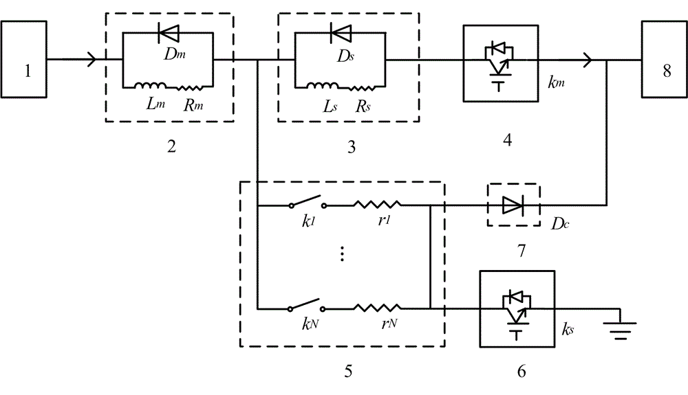 Fault protection device for flexible DC (Direct Current) transmission system of wind power plant