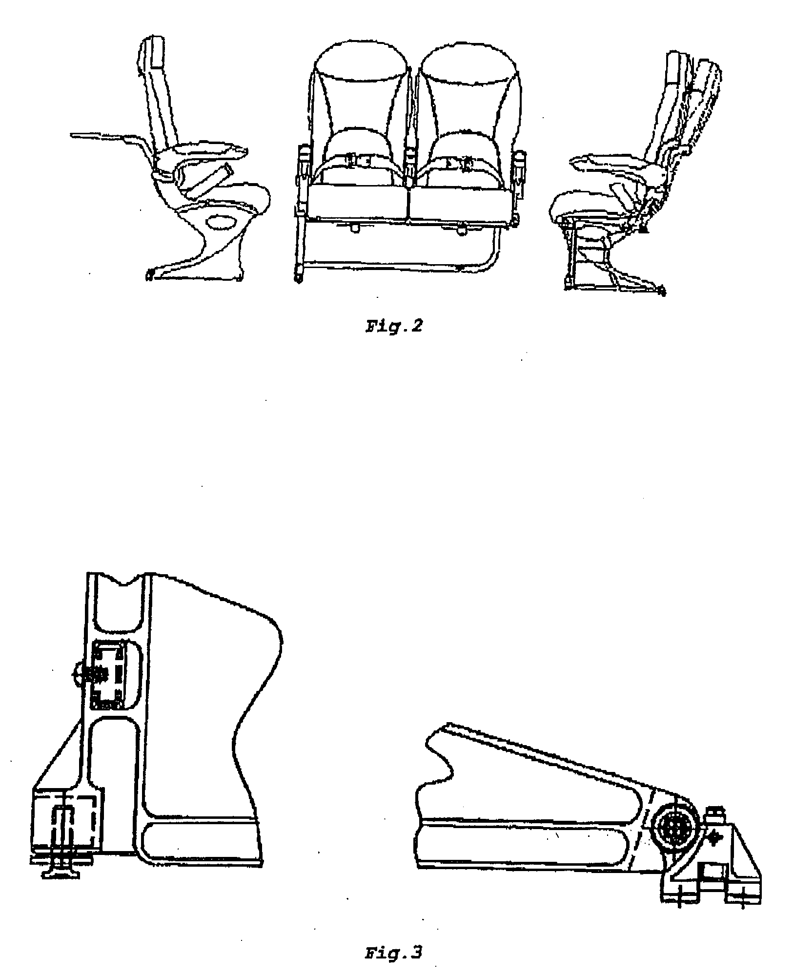 Device for fastening passenger seats on a seat track break in an aircraft