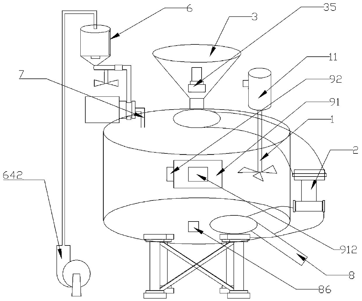 Reactive powder concrete intelligent stirring system