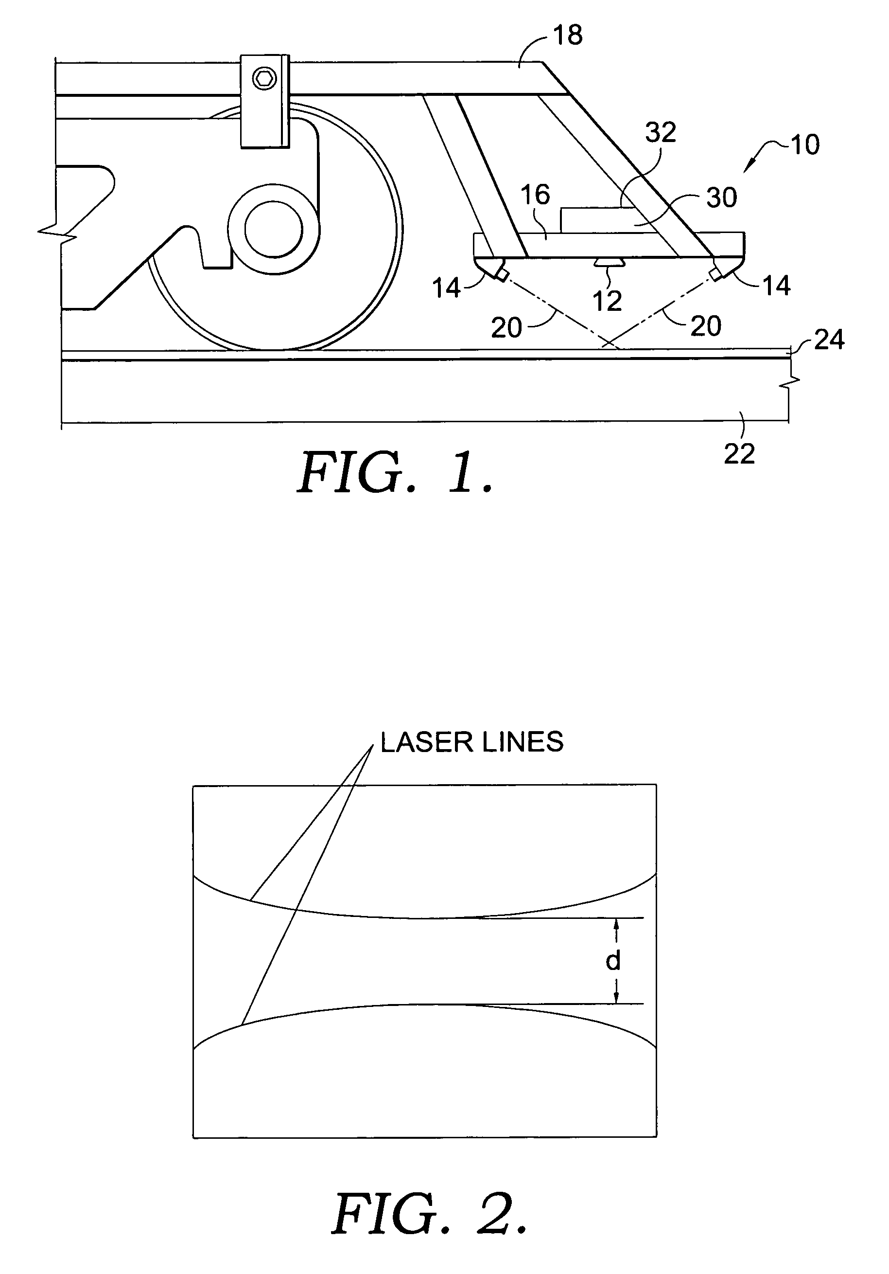 Method and apparatus for noncontact relative rail displacement, track modulus and stiffness measurement by a moving rail vehicle