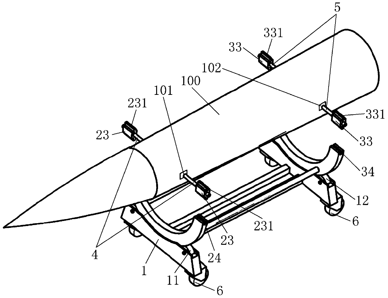 Overturning tool for aircraft