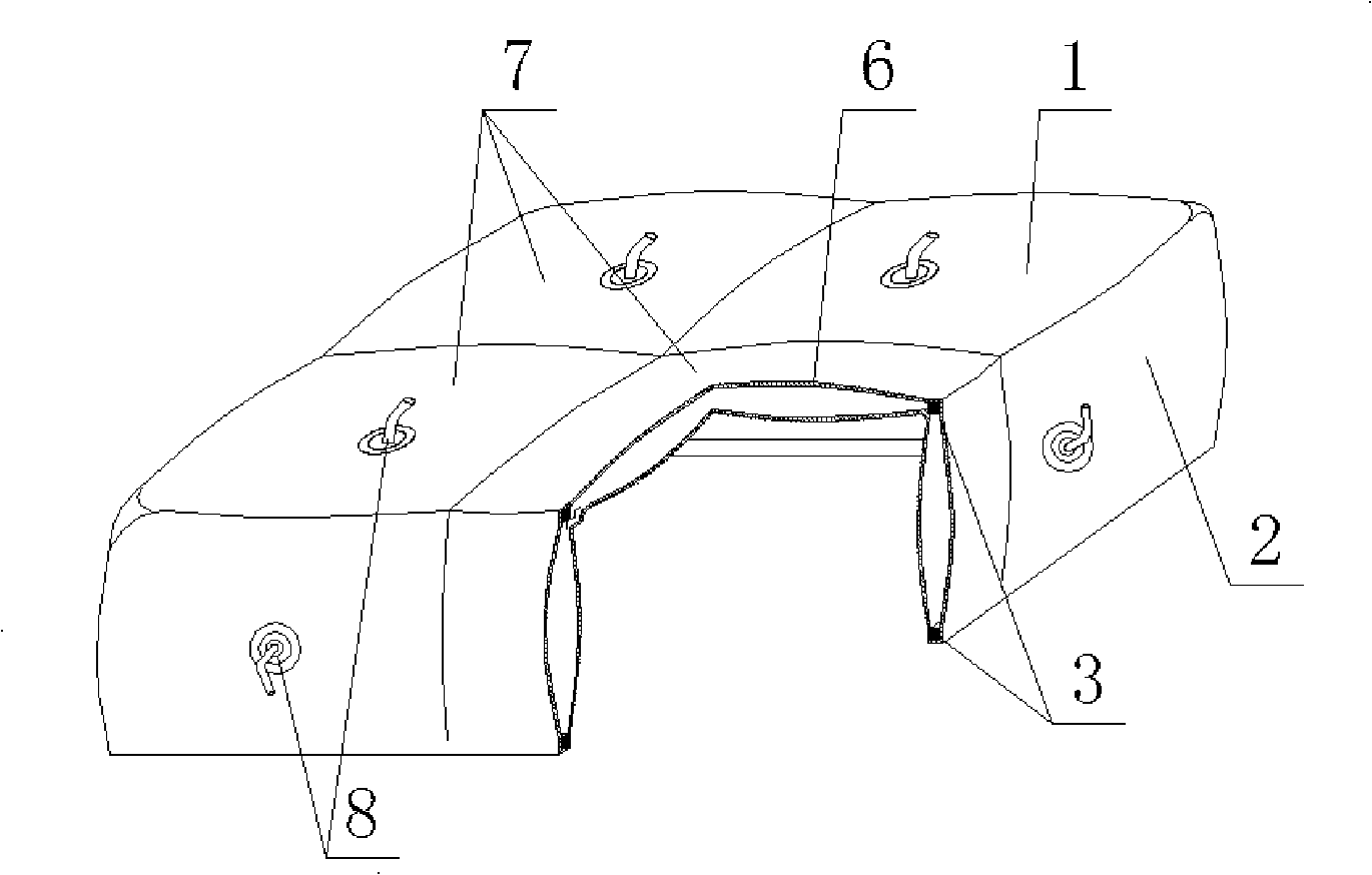 Inflation mould for concrete filling