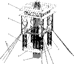 Heavy-draft truss upright-column combined platform