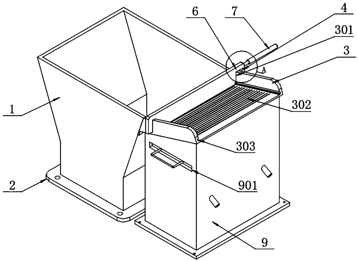 Packing opening structure adopted in machining process