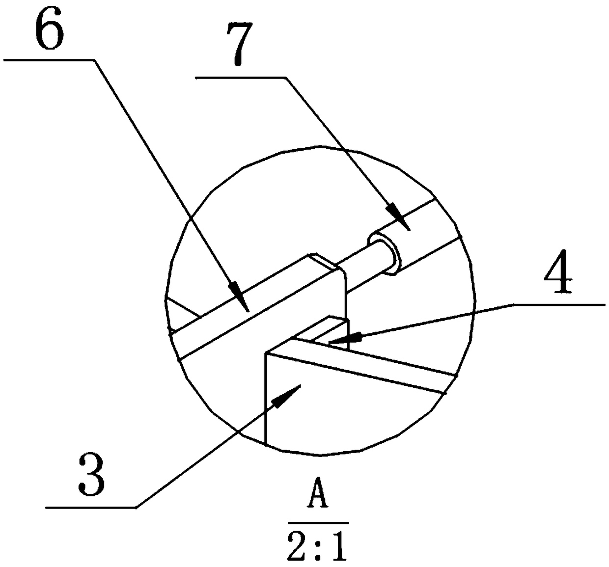 Packing opening structure adopted in machining process