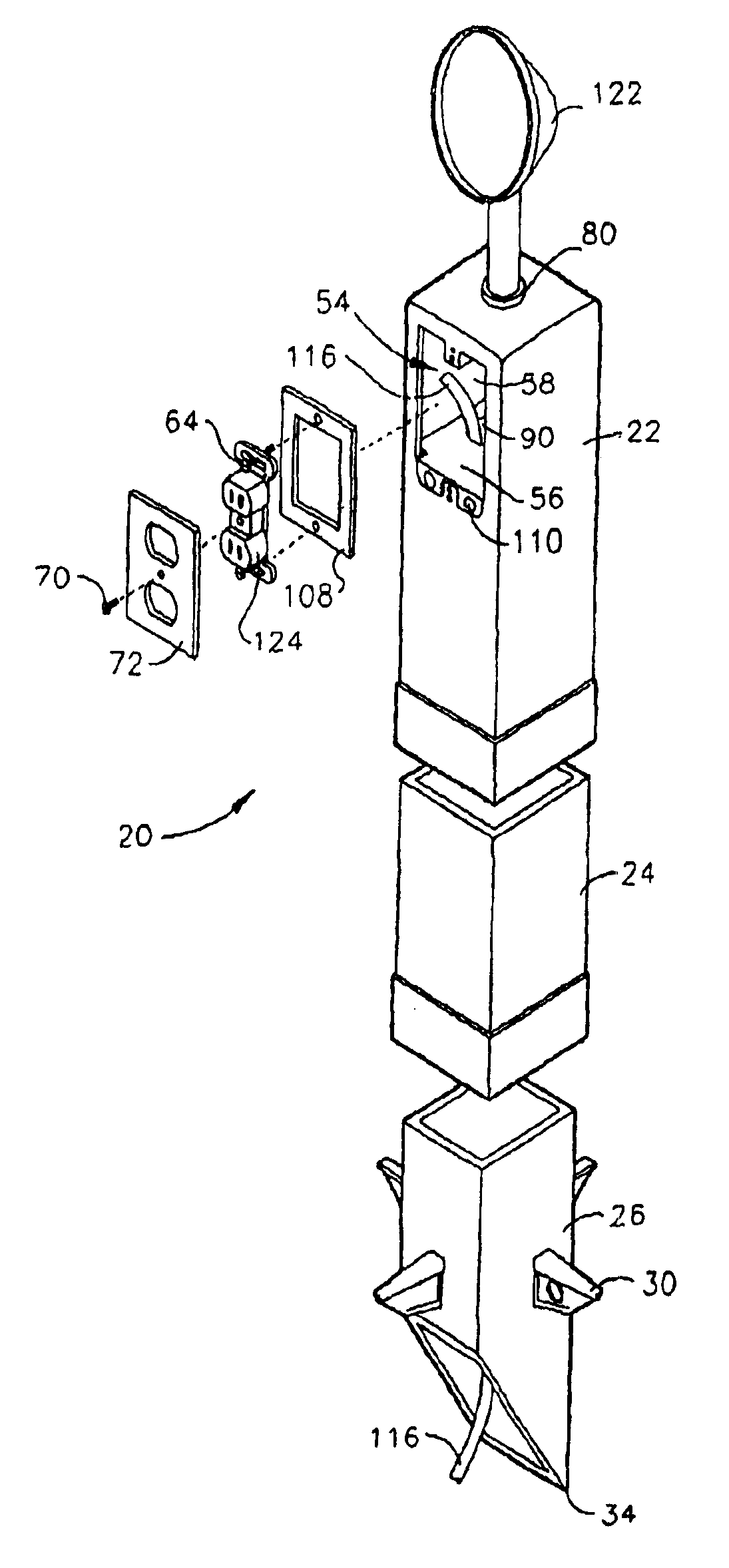 Garden post with improved plastic tube joint