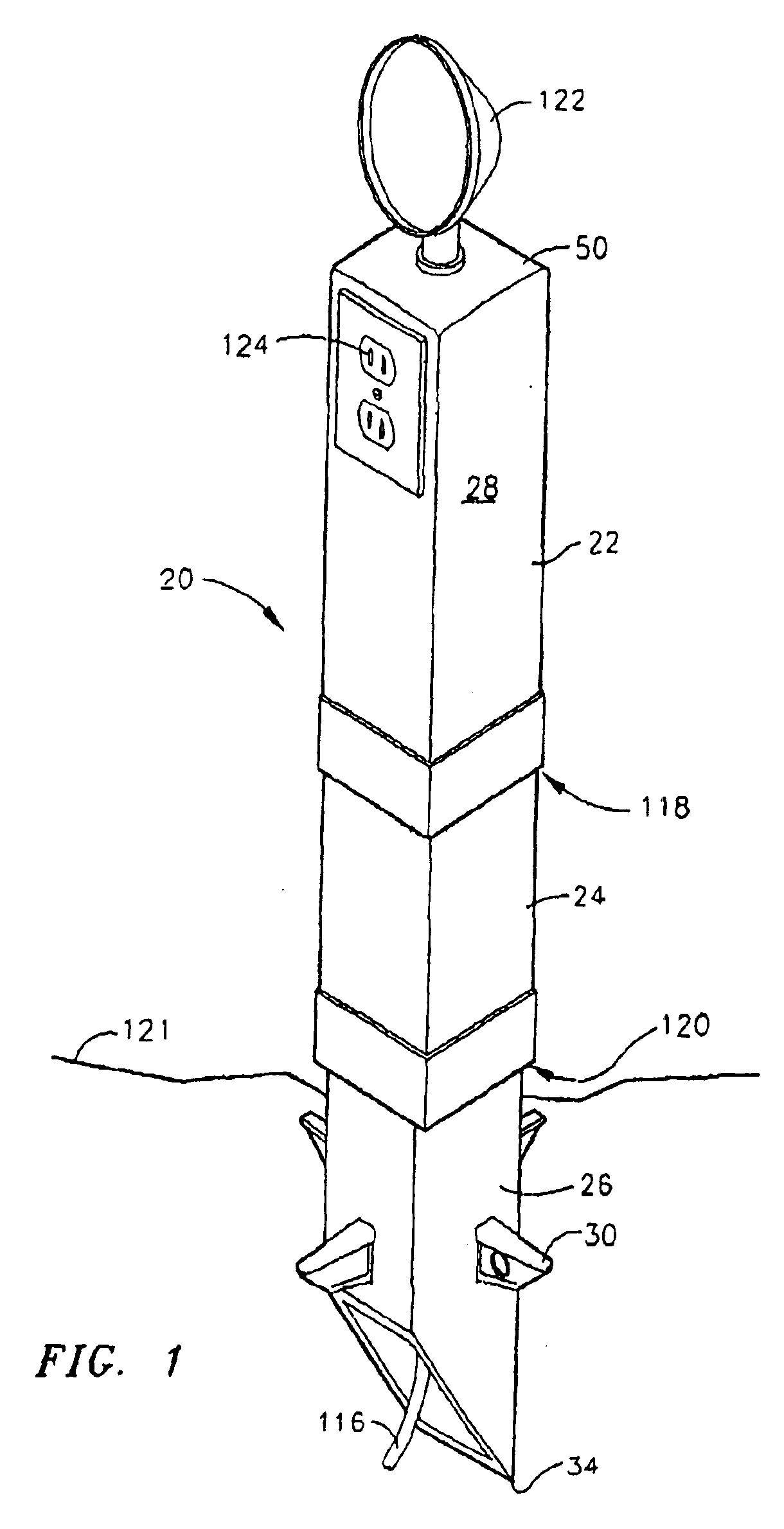 Garden post with improved plastic tube joint