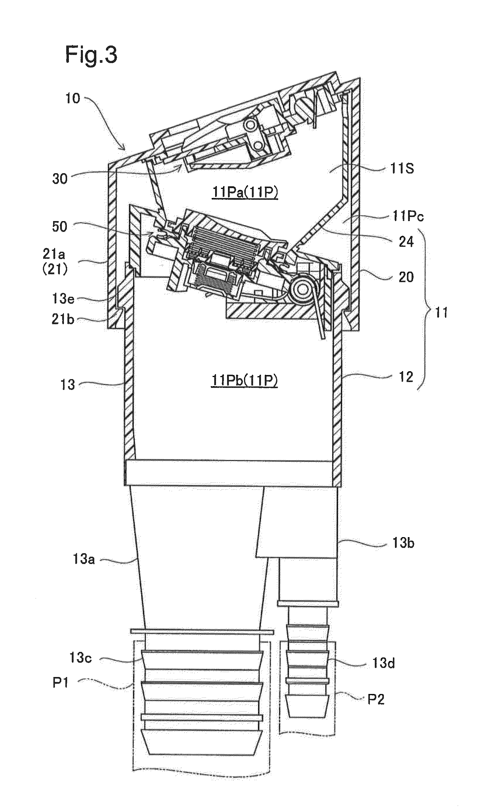 Fuel tank opening-closing device