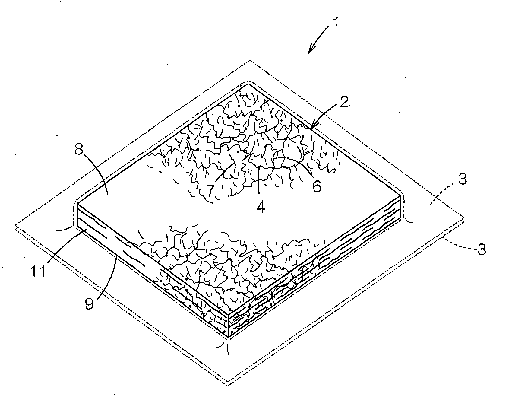 Water-absorbent structure and process for making the same