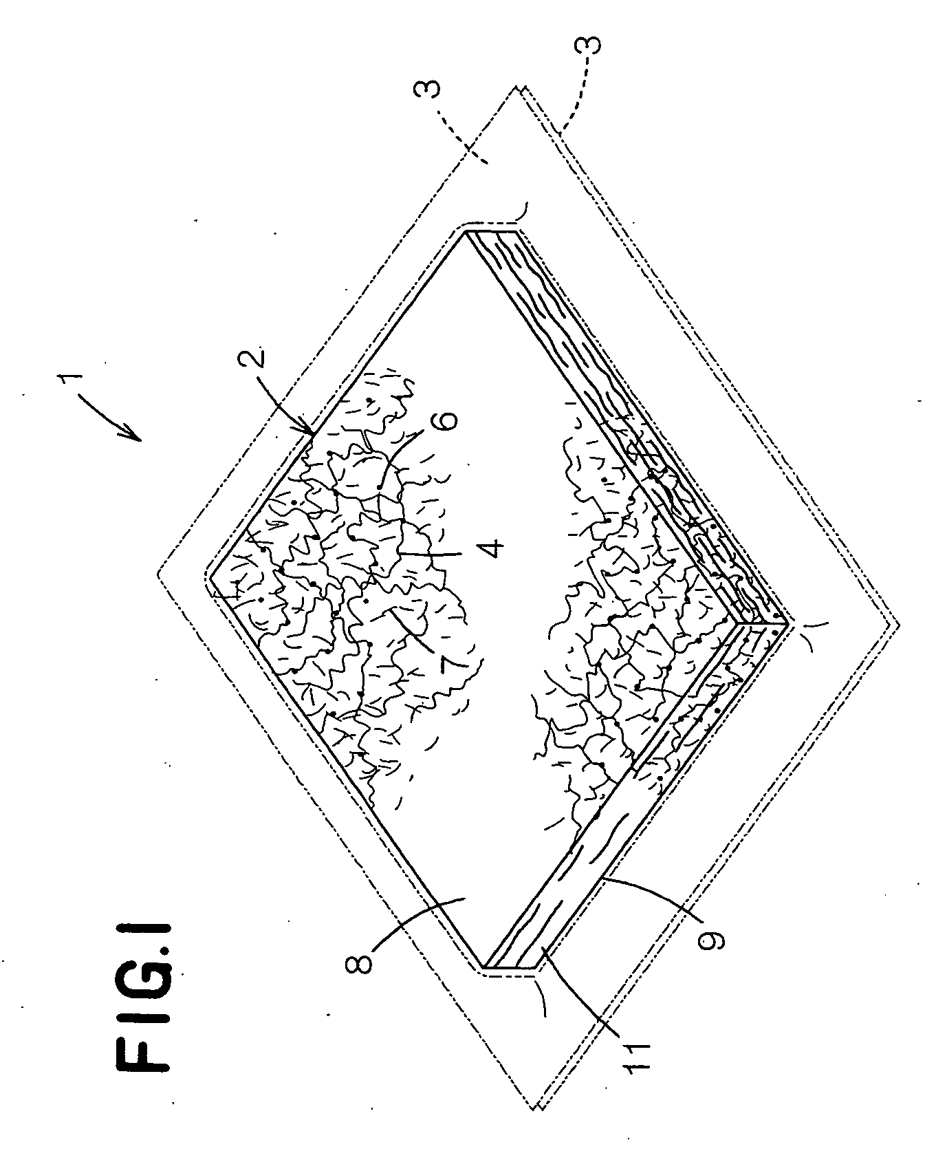 Water-absorbent structure and process for making the same