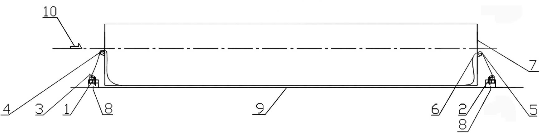 Tape threading device for horizontal drying furnace