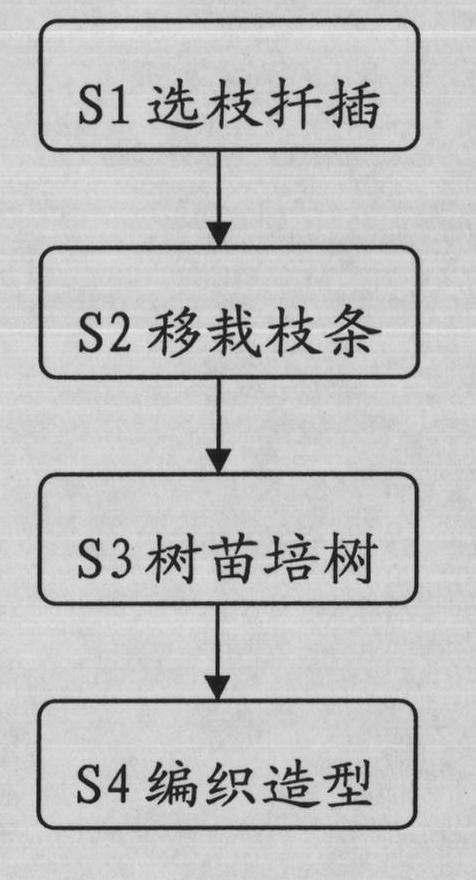 Production method of sweet osmanthus tree vase