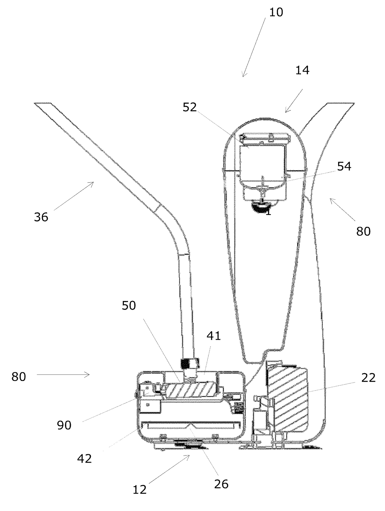 Floor cleaning apparatus and touchless, recycling mopping system