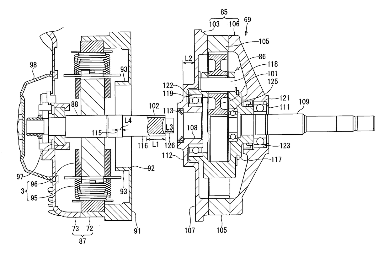 Driving apparatus of electric vehicle and method for assembling driving apparatus of electric vehicle