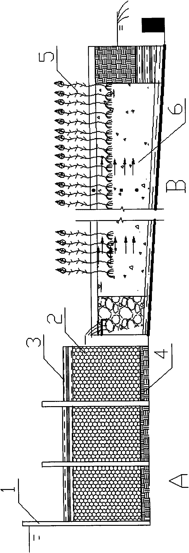 Anti-blocking method for artificial wetland