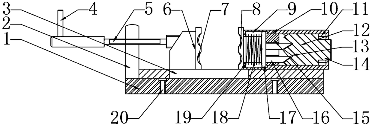 Animal leg clamping positioning device for stockbreeding veterinary teaching