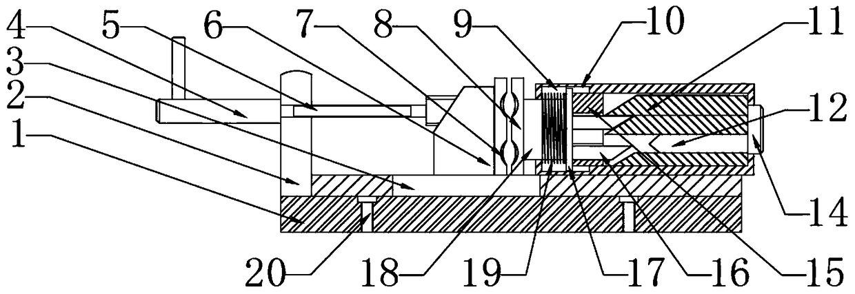 Animal leg clamping positioning device for stockbreeding veterinary teaching