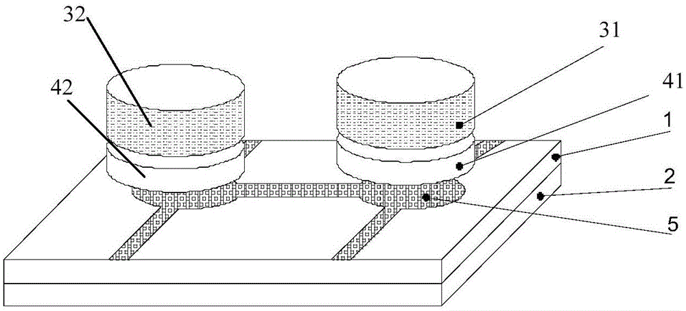 A two-stage microstrip circulator with a magnetic shield and its components