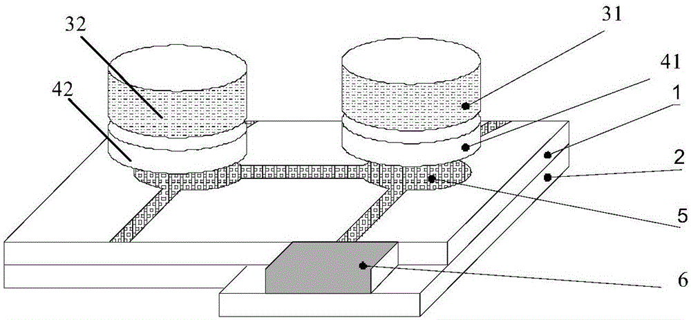 A two-stage microstrip circulator with a magnetic shield and its components