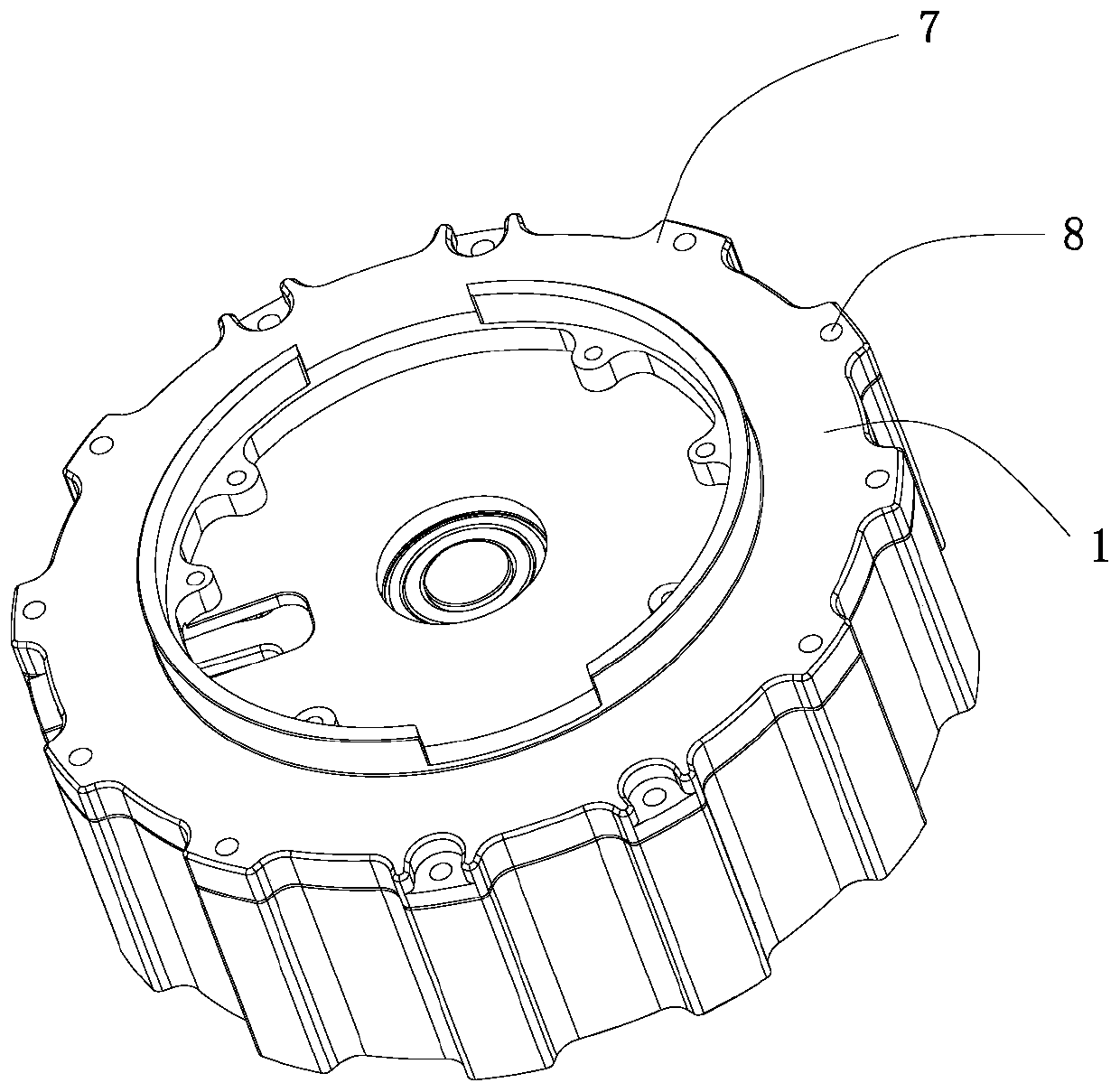 Outer rotor motor applied to robot arm and robot arm