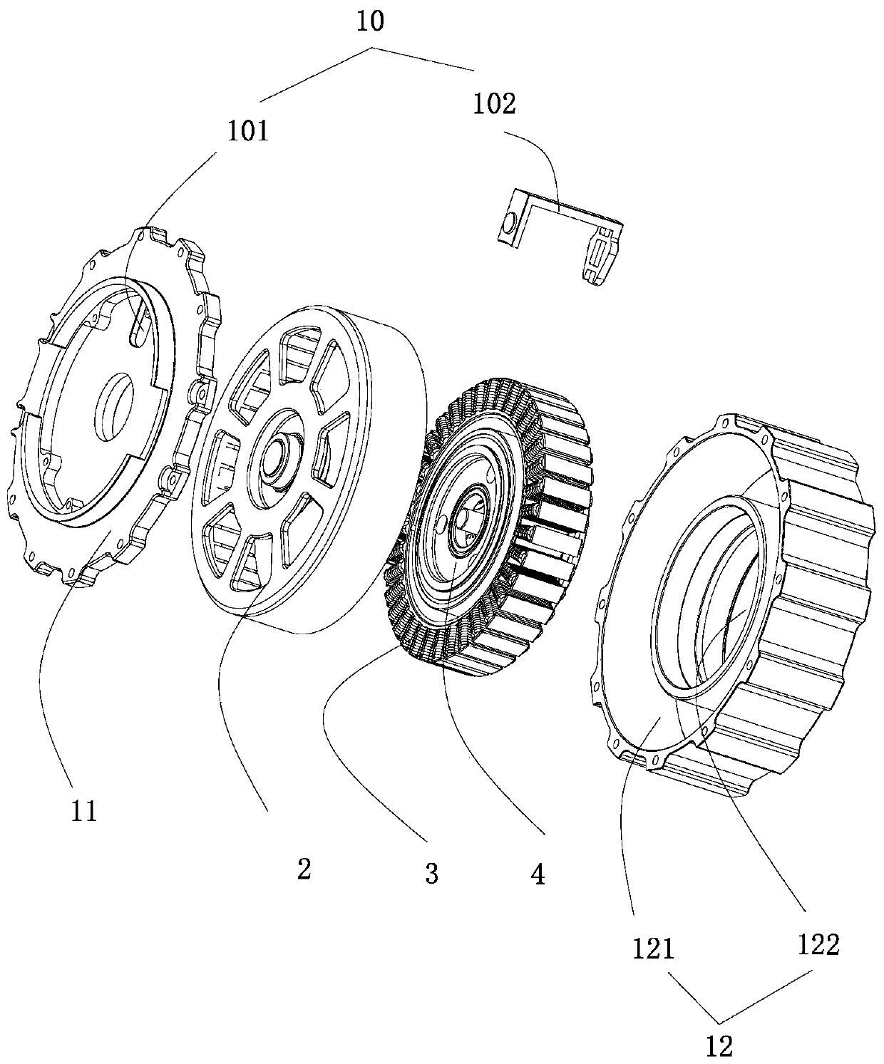 Outer rotor motor applied to robot arm and robot arm