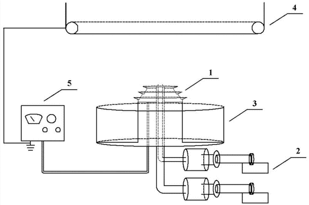 High-efficiency needleless coaxial electrostatic spinning device and method