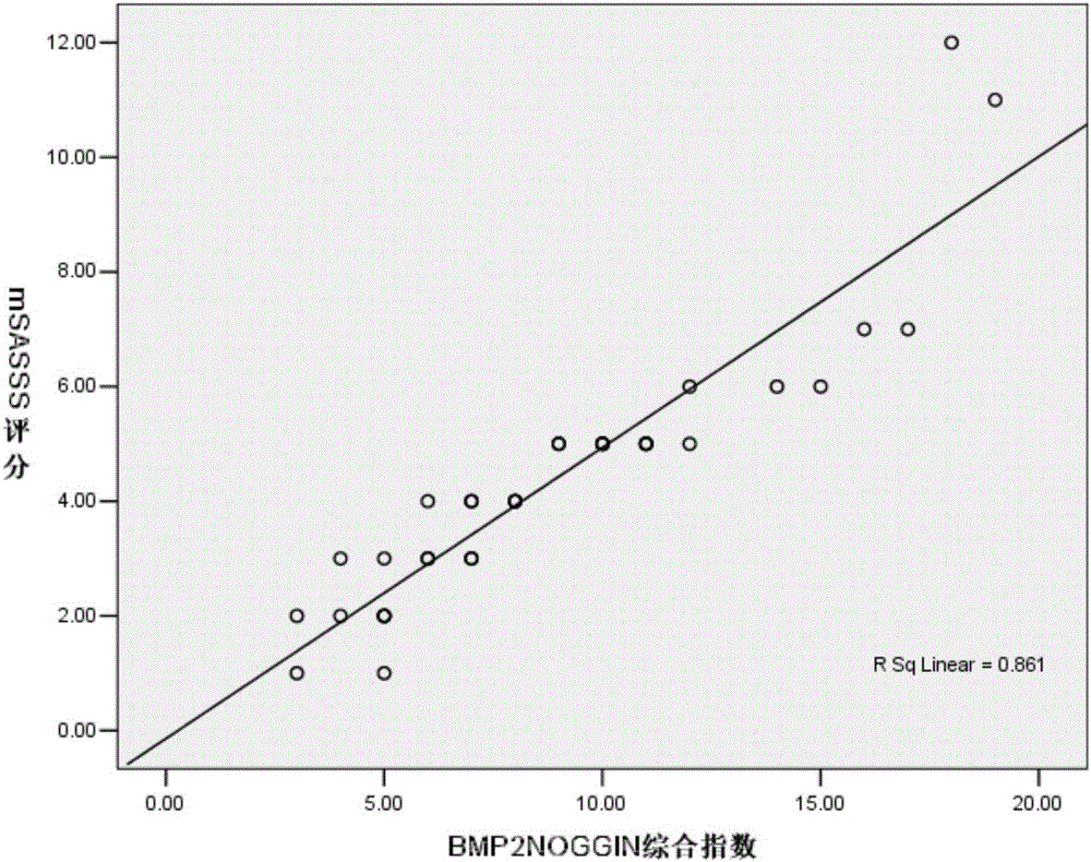 Application of BMP2 and Noggin in jointly preparing ankylosing spondylitis diagnostic reagent kit