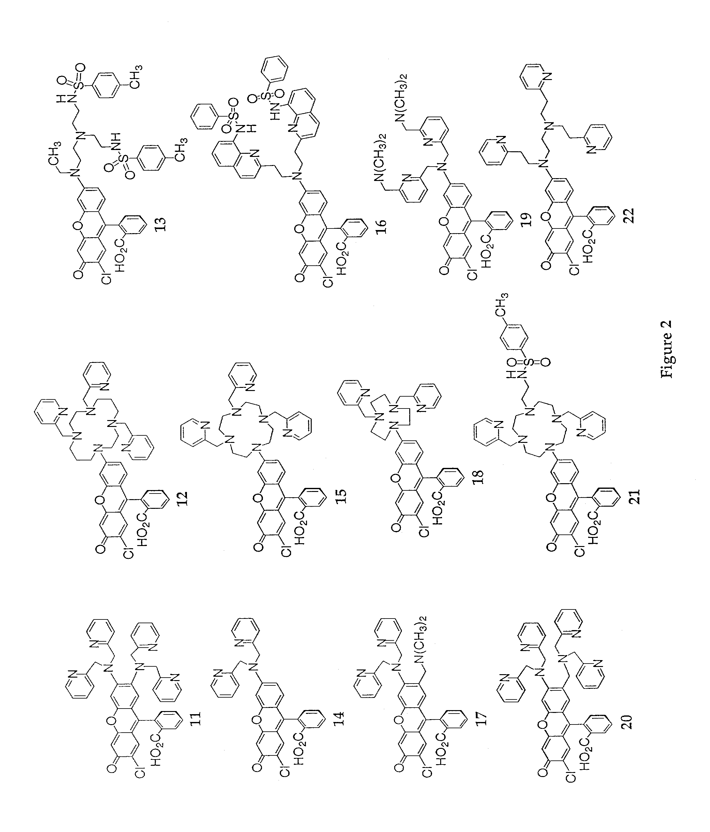 Fluorescent metal sensors, and methods of making and using the same