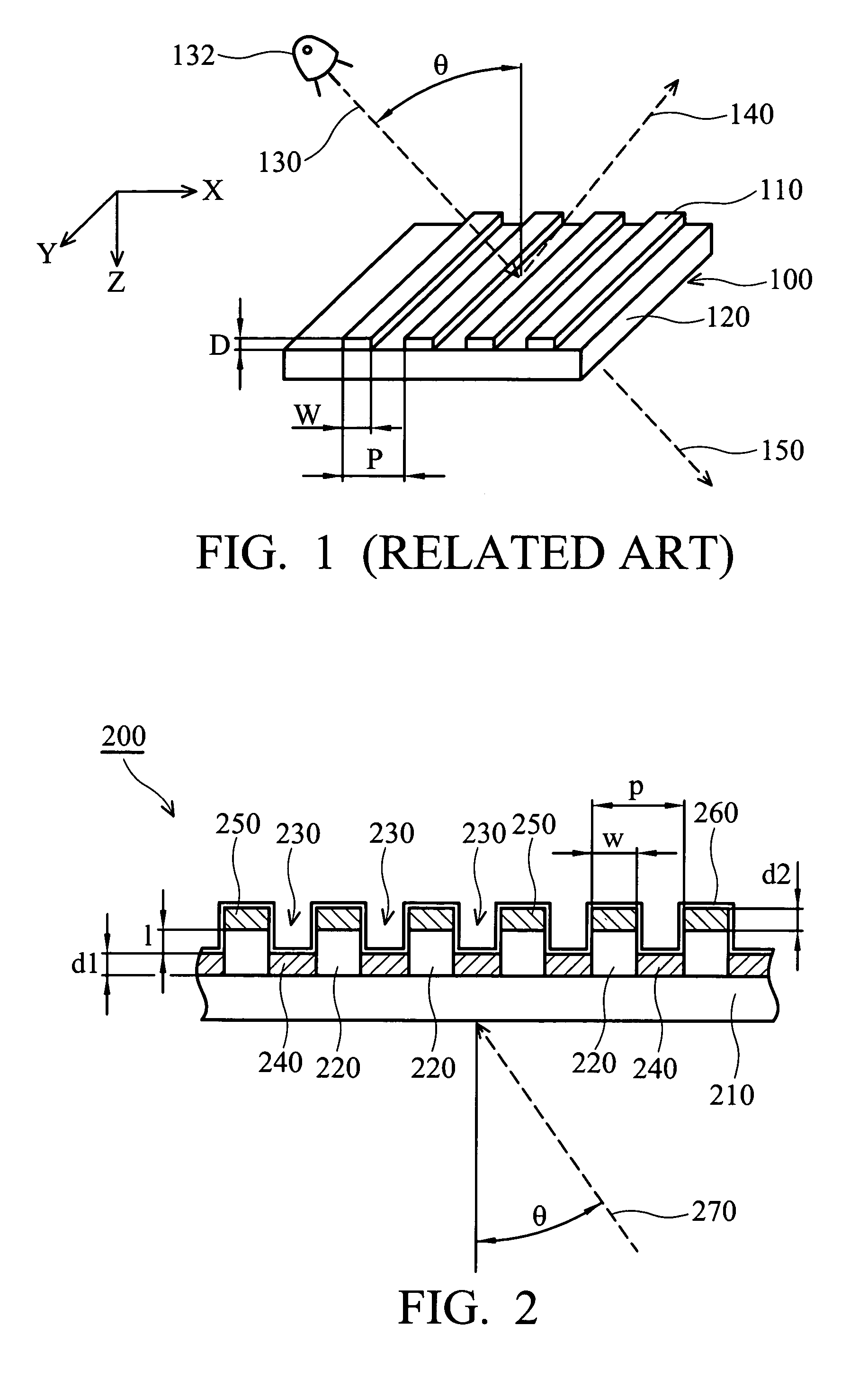 Wire grid polarizer with double metal layers