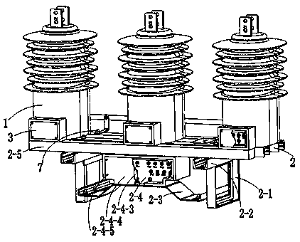 Outdoor totally-enclosed composite insulation three-phase combined mutual inductor