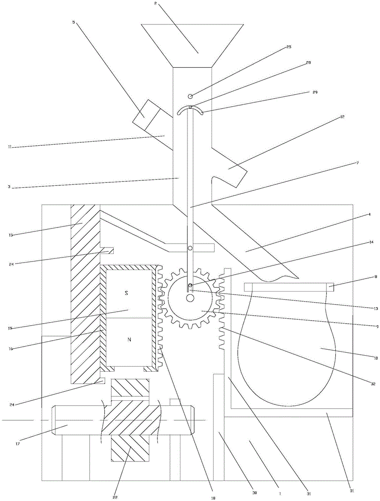 Grain screening device