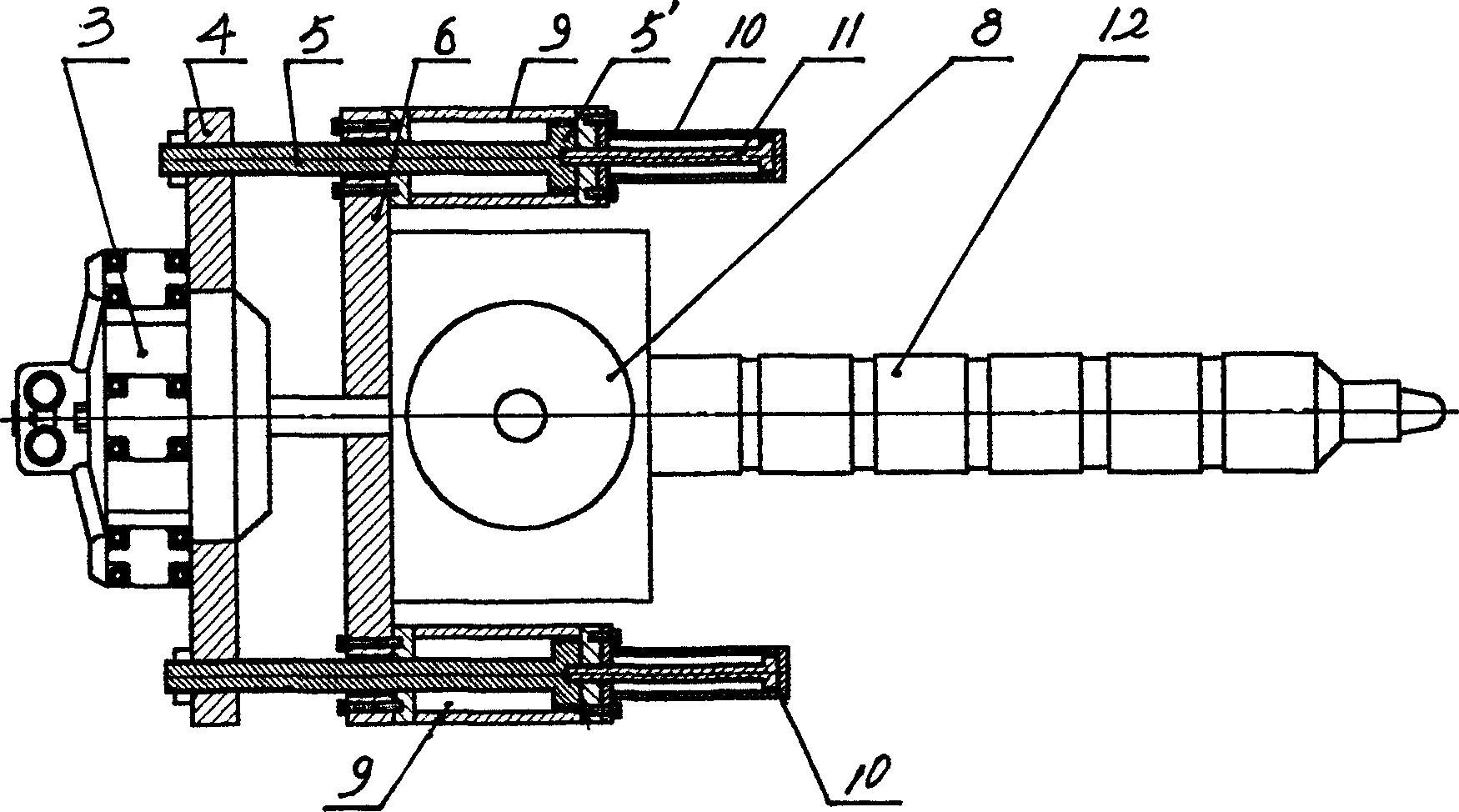 Remodeled integral stand and injection cylinder of injection moulding machine