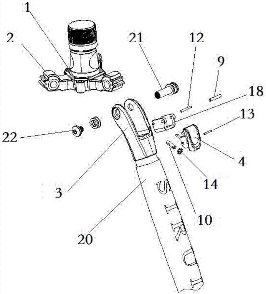 Button mechanism of tripod and tripod