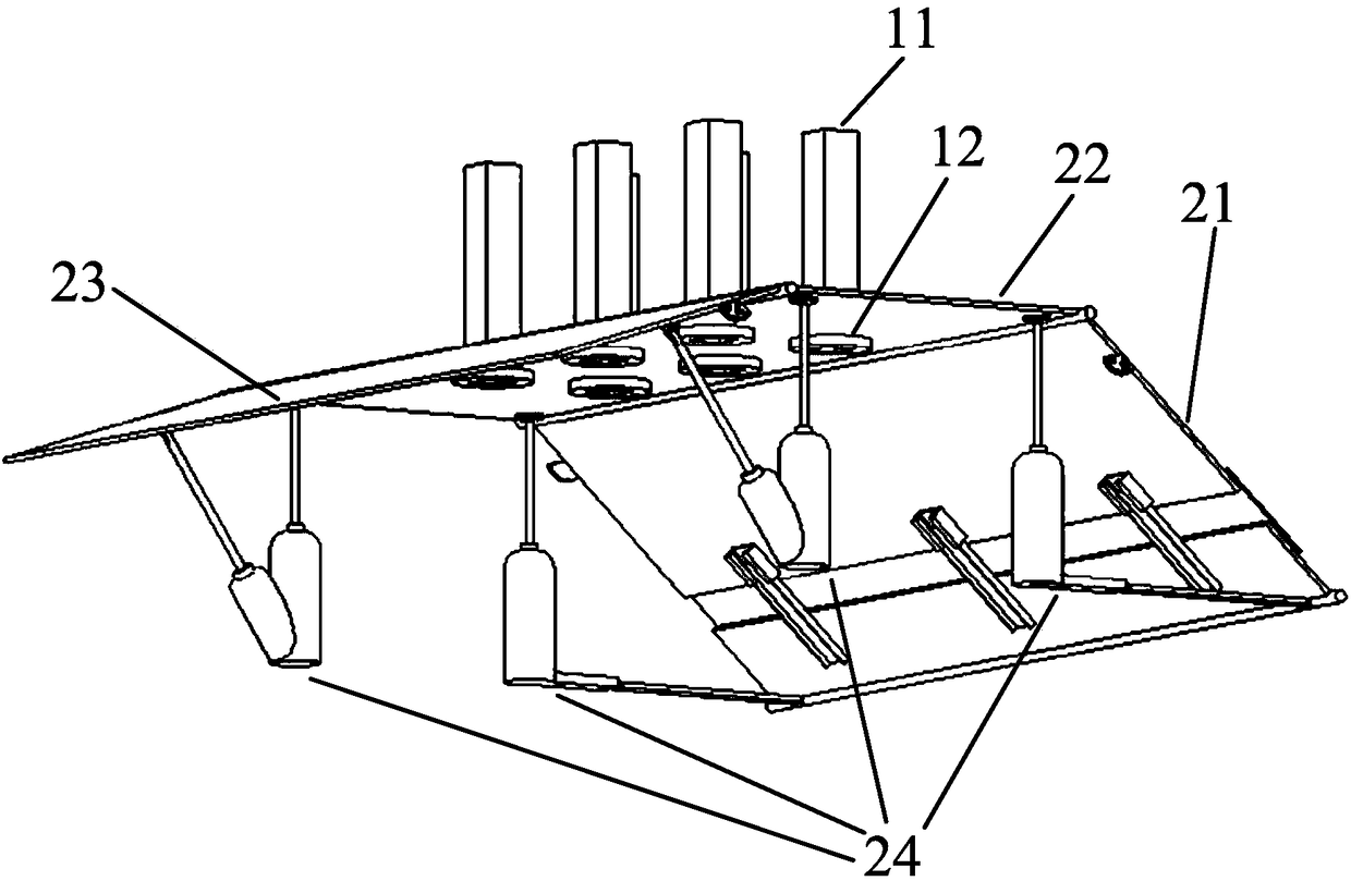 Wind tunnel test device for simulating influence of wind on structure in mountain area