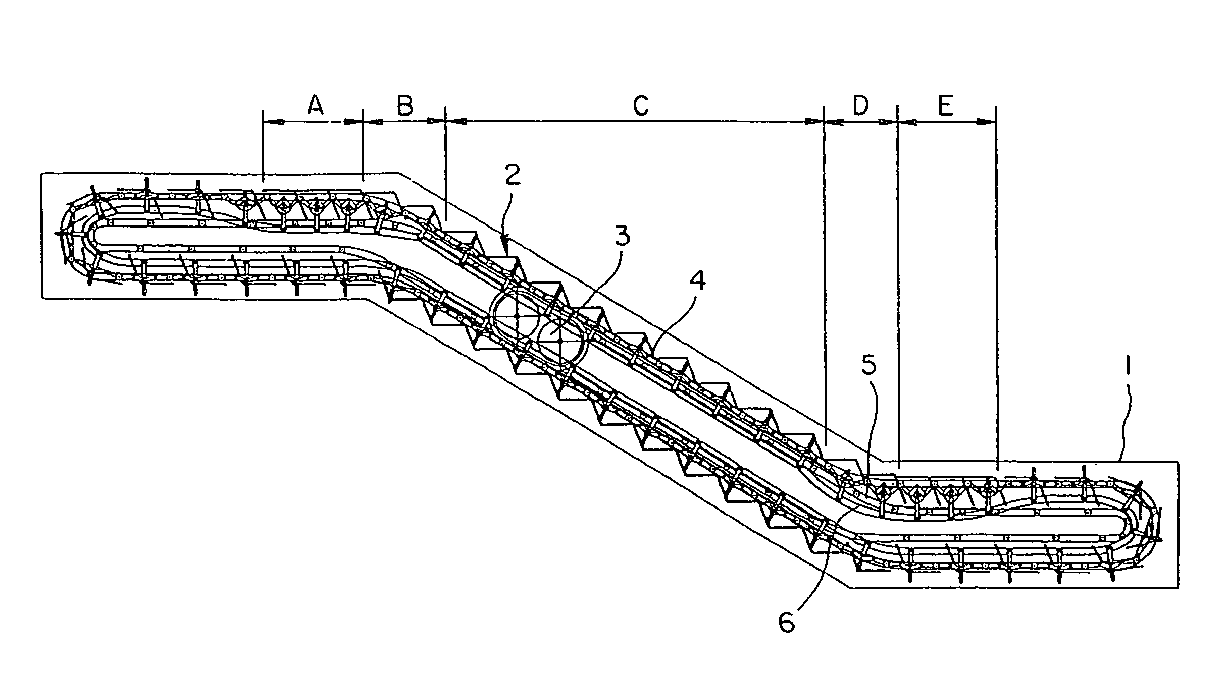 Sloped part high-speed escalator