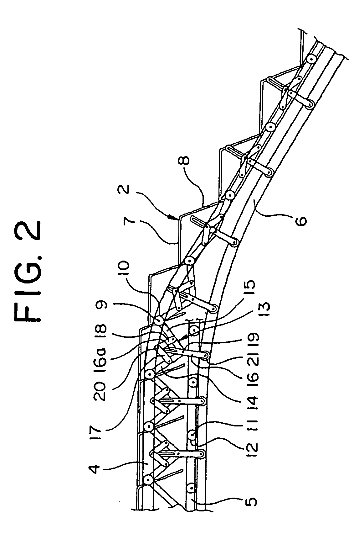 Sloped part high-speed escalator