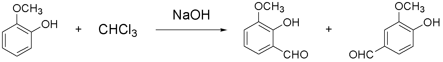 Method for preparing mixture of ortho vanillin and vanillin