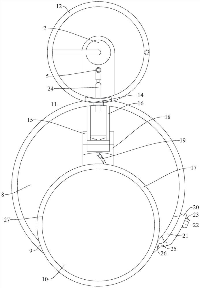 An overhead water cooling device for steel plate production conveyor belt