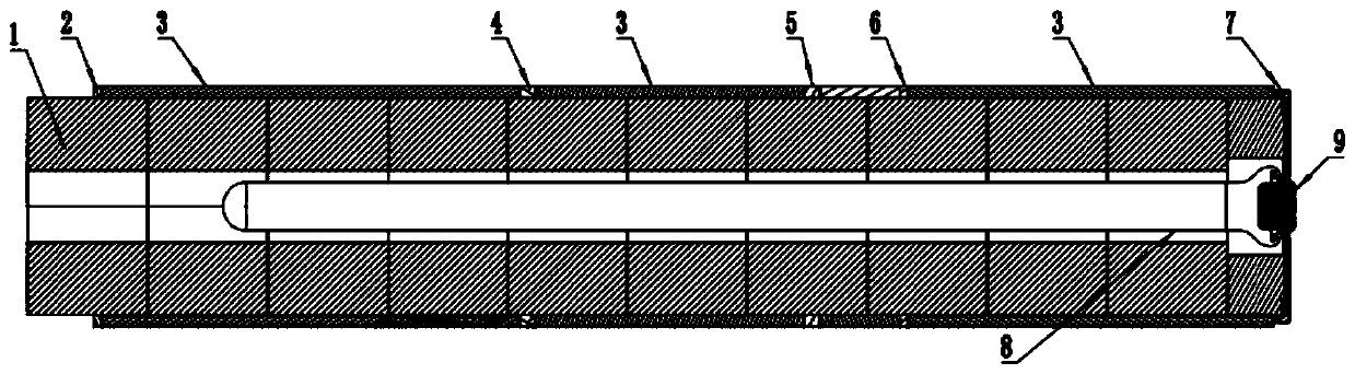 Bullet throwing and separating device and method for precision guided fire extinguishing bomb