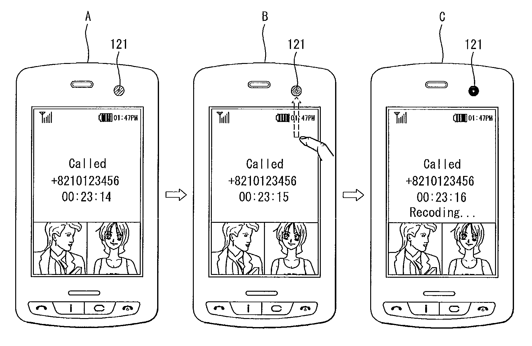 Control of input/output through touch